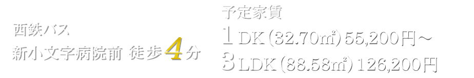 西鉄バス新小文字病院前徒歩4分